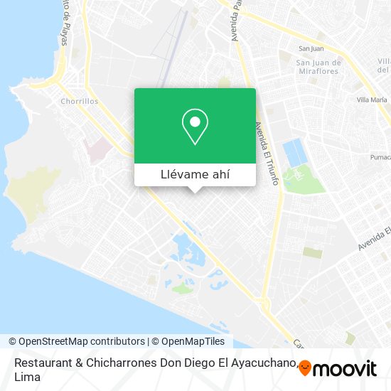 Mapa de Restaurant & Chicharrones Don Diego El Ayacuchano