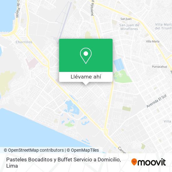 Mapa de Pasteles Bocaditos y Buffet Servicio a Domicilio