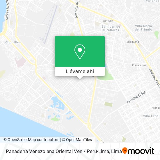 Mapa de Panadería Venezolana Oriental Ven / Peru-Lima