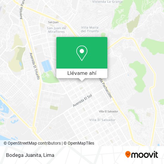 Mapa de Bodega Juanita