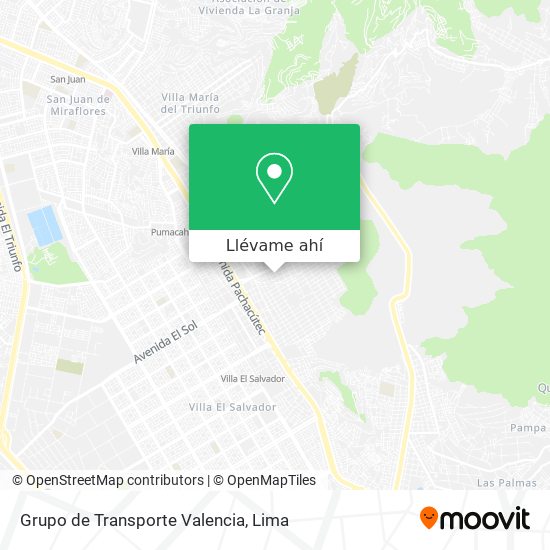 Mapa de Grupo de Transporte Valencia