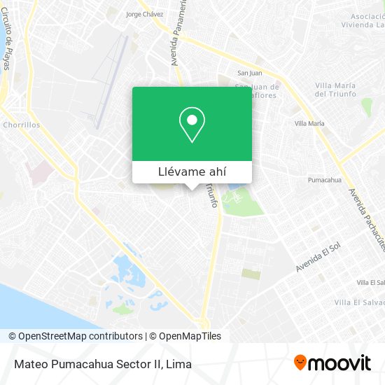 Mapa de Mateo Pumacahua Sector II