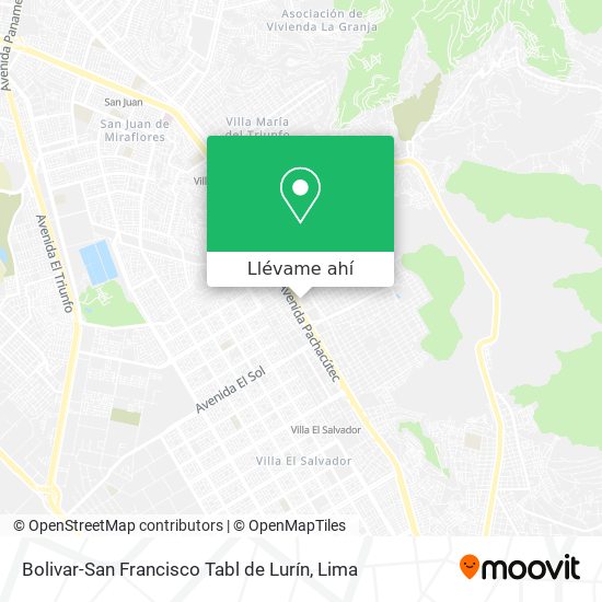 Mapa de Bolivar-San Francisco Tabl de Lurín