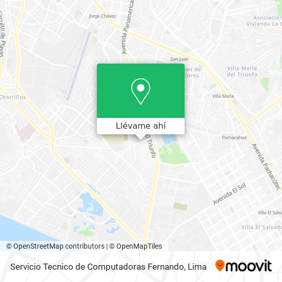 Mapa de Servicio Tecnico de Computadoras Fernando