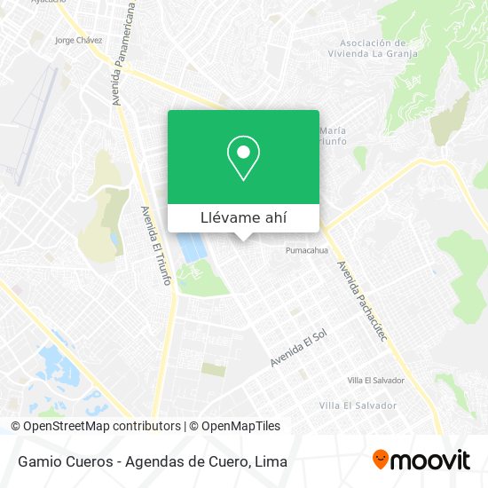 Mapa de Gamio Cueros - Agendas de Cuero