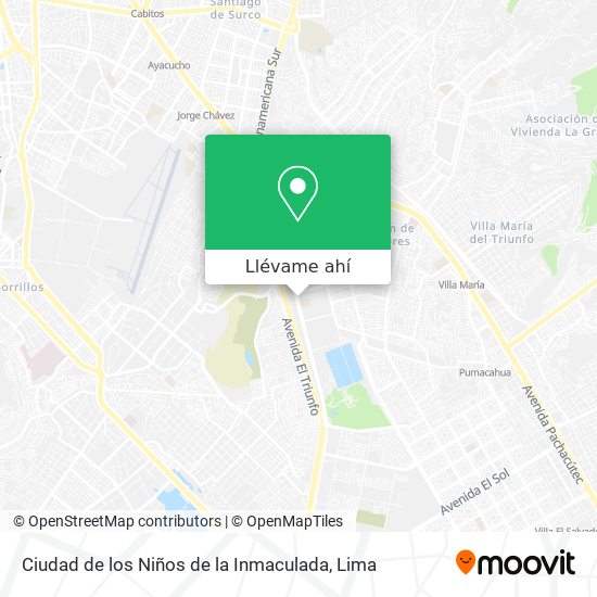 Mapa de Ciudad de los Niños de la Inmaculada