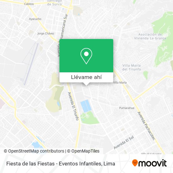 Mapa de Fiesta de las Fiestas - Eventos Infantiles