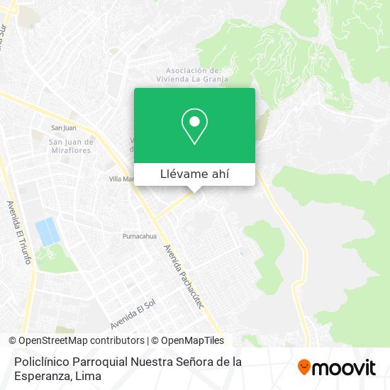 Mapa de Policlínico Parroquial Nuestra Señora de la Esperanza