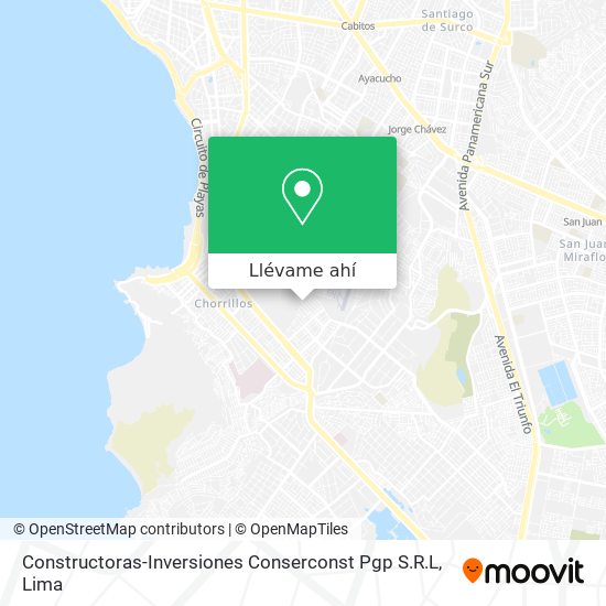 Mapa de Constructoras-Inversiones Conserconst Pgp S.R.L