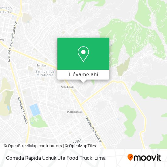 Mapa de Comida Rapida Uchuk'Uta Food Truck