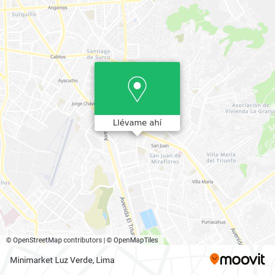 Mapa de Minimarket Luz Verde