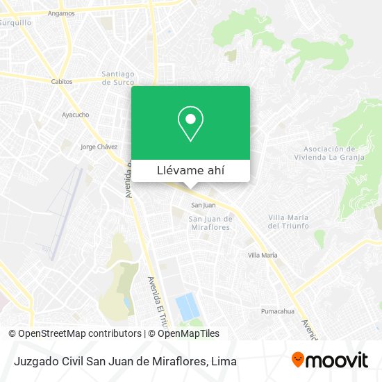 Mapa de Juzgado Civil San Juan de Miraflores