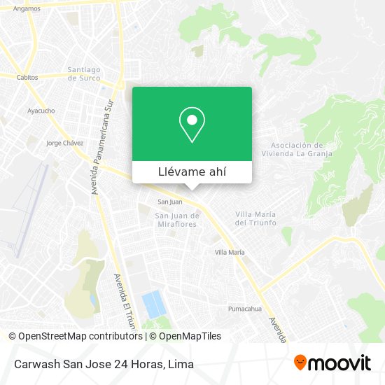 Mapa de Carwash San Jose 24 Horas