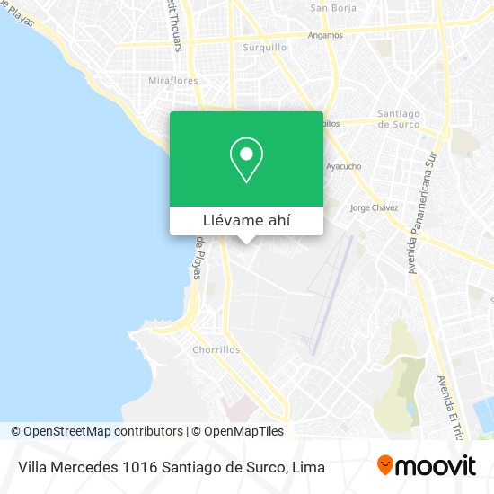 Mapa de Villa Mercedes 1016 Santiago de Surco