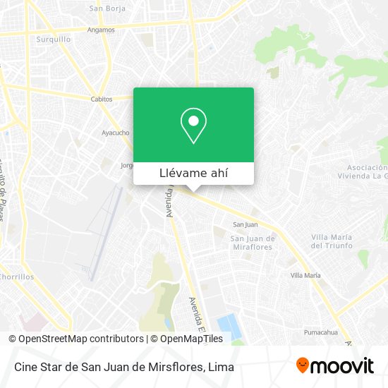 Mapa de Cine Star de San Juan de Mirsflores