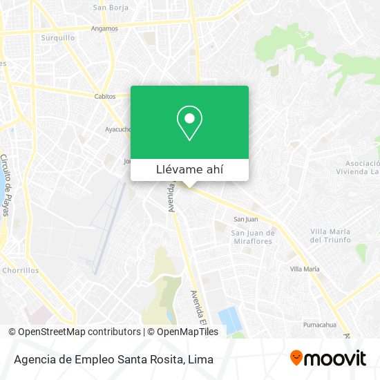 Mapa de Agencia de Empleo Santa Rosita