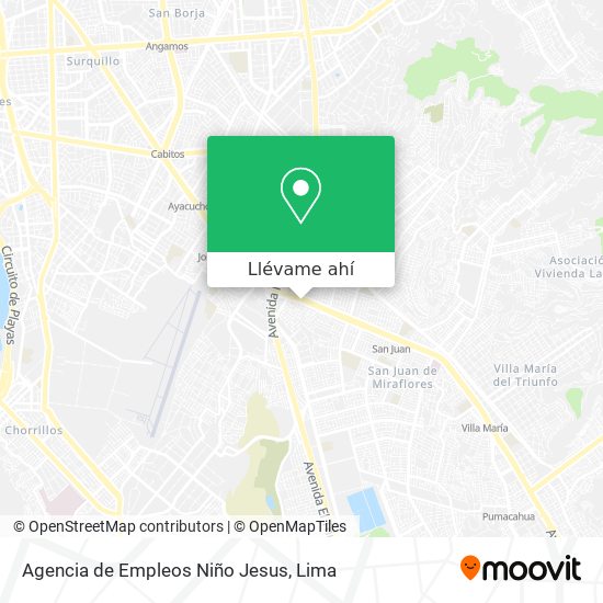 Mapa de Agencia de Empleos Niño Jesus