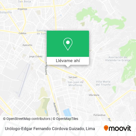 Mapa de Urólogo-Edgar Fernando Córdova Guizado