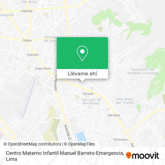 Mapa de Centro Materno Infantil Manuel Barreto-Emergencia