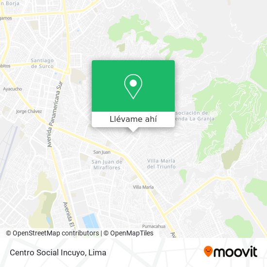 Mapa de Centro Social Incuyo