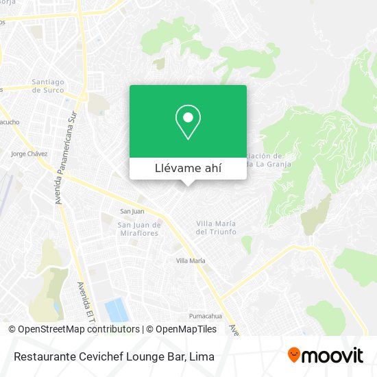 Mapa de Restaurante Cevichef Lounge Bar