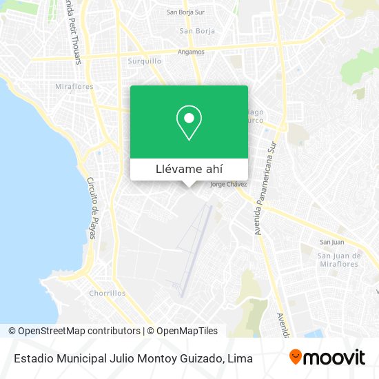 Mapa de Estadio Municipal Julio Montoy Guizado