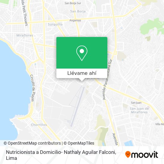 Mapa de Nutricionista a Domicilio- Nathaly Aguilar Falconi