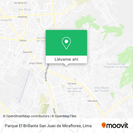 Mapa de Parque El Brillante San Juan de Miraflores