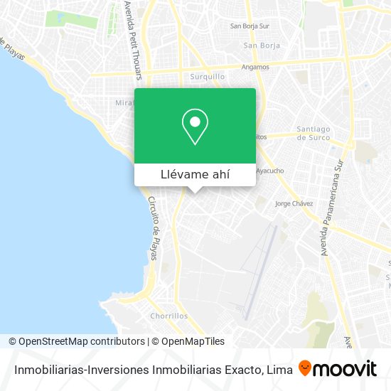 Mapa de Inmobiliarias-Inversiones Inmobiliarias Exacto