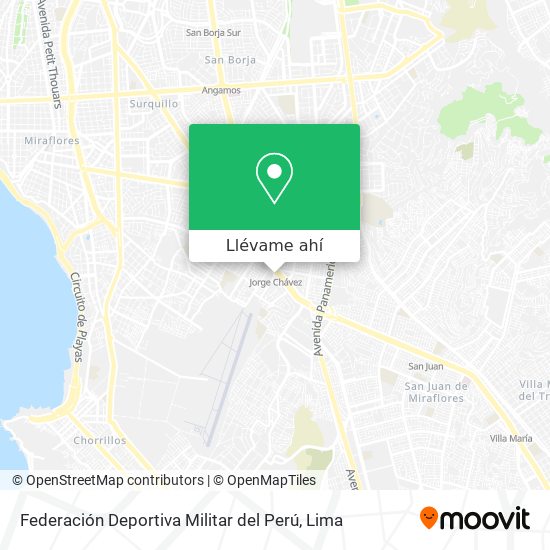 Mapa de Federación Deportiva Militar del Perú