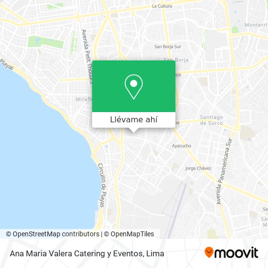 Mapa de Ana Maria Valera Catering y Eventos