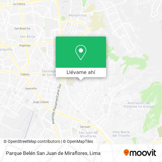 Mapa de Parque Belén San Juan de Miraflores