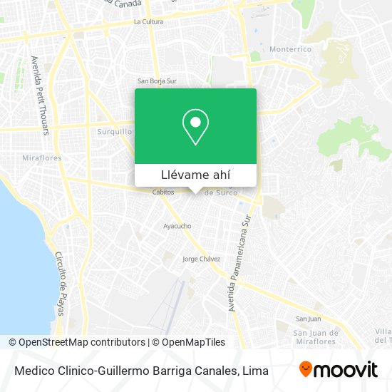 Mapa de Medico Clinico-Guillermo Barriga Canales