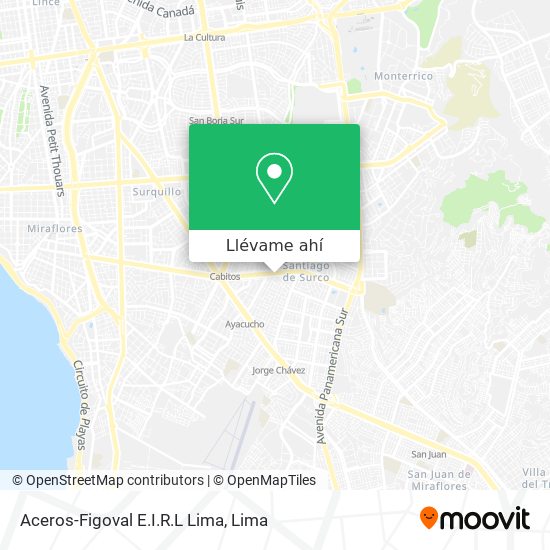 Mapa de Aceros-Figoval E.I.R.L Lima