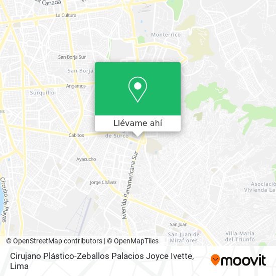 Mapa de Cirujano Plástico-Zeballos Palacios Joyce Ivette