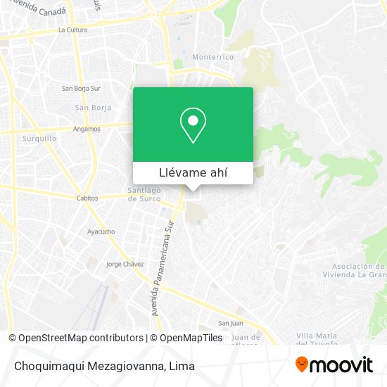 Mapa de Choquimaqui Mezagiovanna