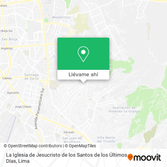 Mapa de La Iglesia de Jesucristo de los Santos de los Últimos Días