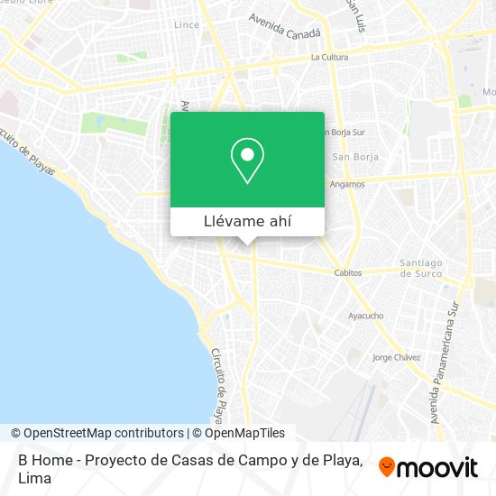 Mapa de B Home - Proyecto de Casas de Campo y de Playa