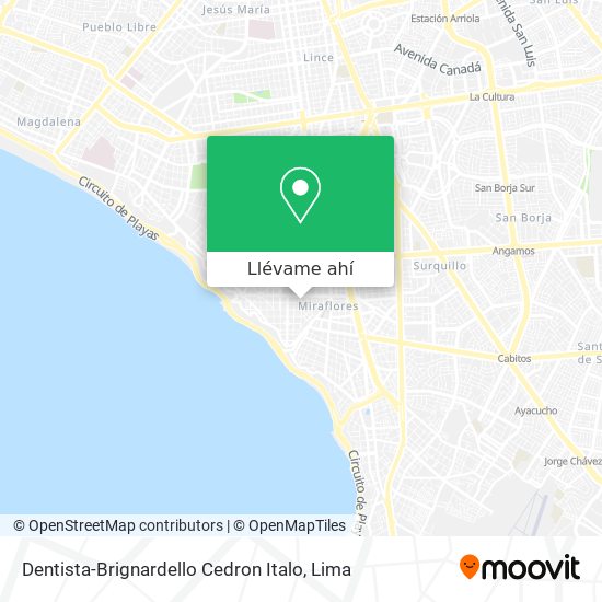 Mapa de Dentista-Brignardello Cedron Italo