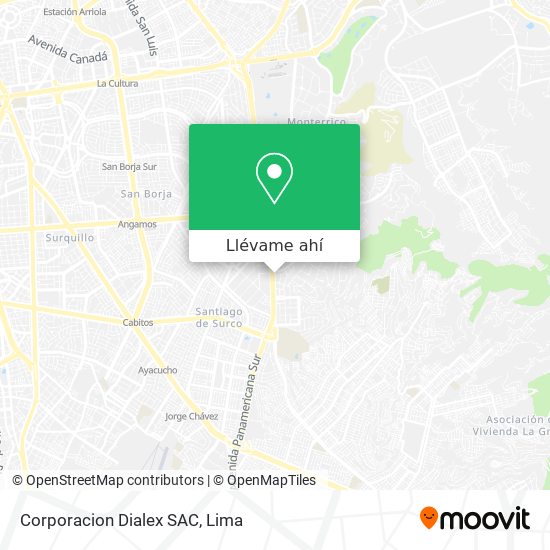 Mapa de Corporacion Dialex SAC