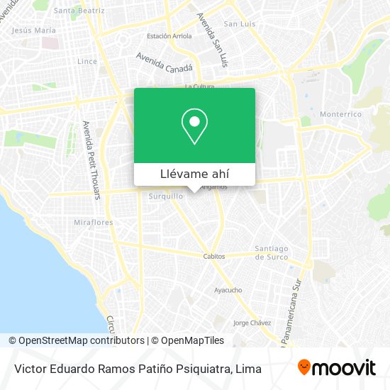 Mapa de Victor Eduardo Ramos Patiño Psiquiatra