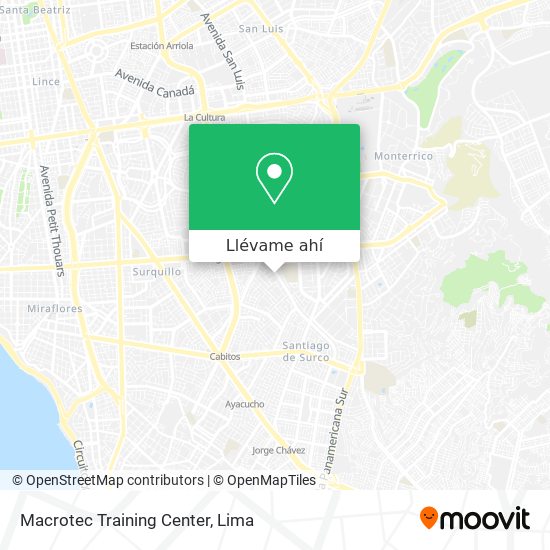 Mapa de Macrotec Training Center