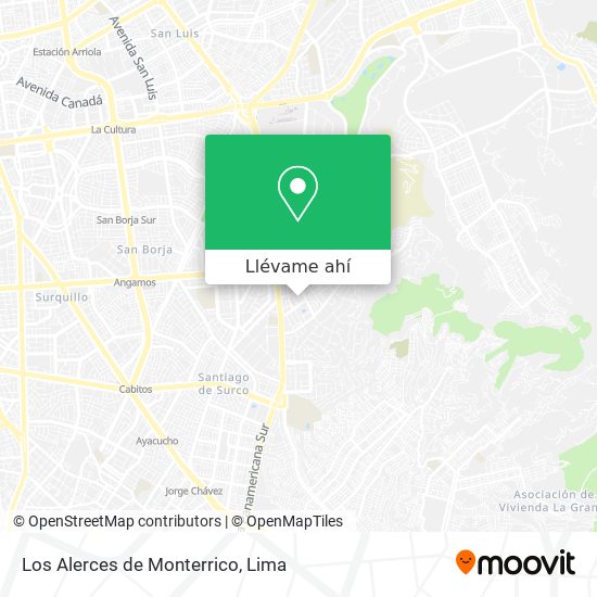 Mapa de Los Alerces de Monterrico