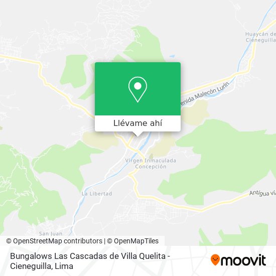 Mapa de Bungalows Las Cascadas de Villa Quelita - Cieneguilla