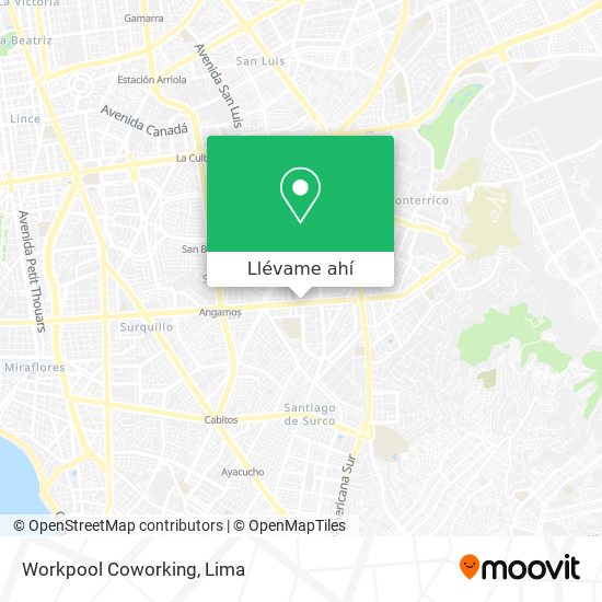 Mapa de Workpool Coworking