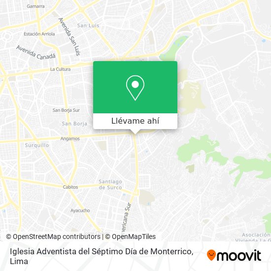 Mapa de Iglesia Adventista del Séptimo Día de Monterrico