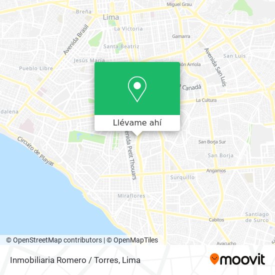 Mapa de Inmobiliaria Romero / Torres