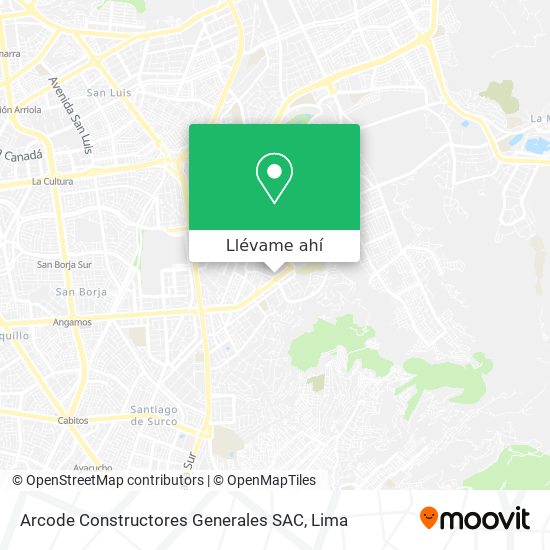 Mapa de Arcode Constructores Generales SAC
