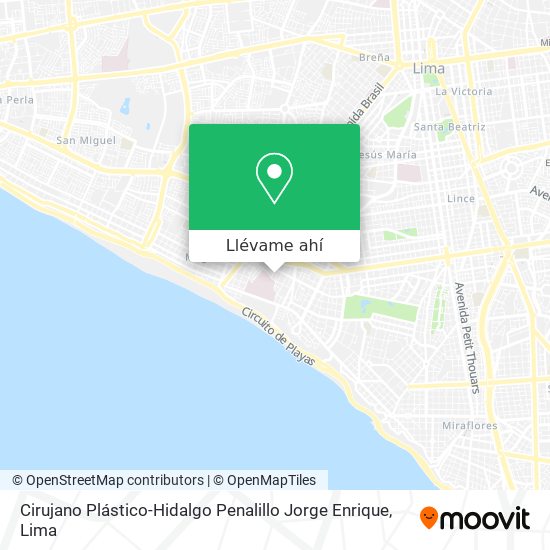 Mapa de Cirujano Plástico-Hidalgo Penalillo Jorge Enrique
