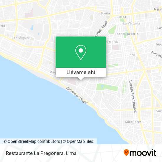 Mapa de Restaurante La Pregonera